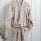 Kit Roupão G + Manta Plush Queen Peluciado Kacyumara Ball Rose