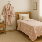 Kit Roupão P + Manta Plush Solteiro Peluciado Kacyumara Ball