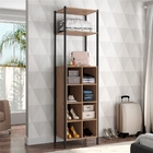 Kit Roupeiro Vintage Preto Polar Tang Modular Nichos E Gaveta