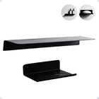 Kit Saboneteira + Prateleira Banheiro Porta Shampoo Condicion