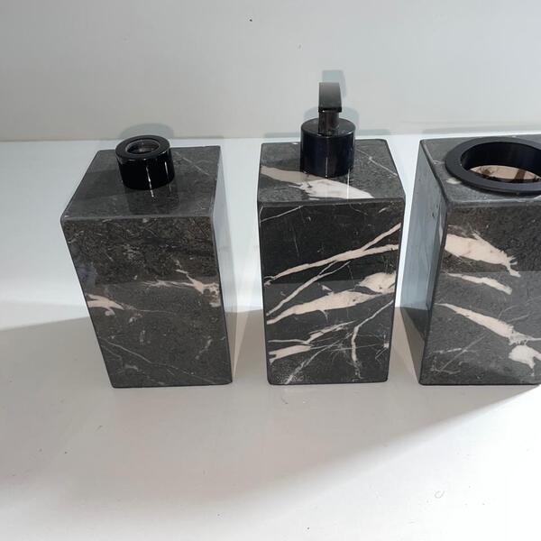 Kit Saboneteira Difusor E Porta Creme Dental.