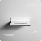 Kit Saboneteira E Prateleira Line - Branco - Parafuso E Bucha