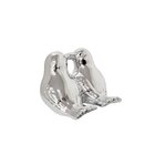 Kit Saboneteira Líquido Vidro Clear E Casal Pássaro Porcelana