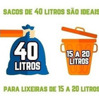 Kit Saco De Lixo 100un 100l E 100un 40l Preto Reforçado