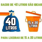 Kit Saco De Lixo 100un 100l E 100un 40l Preto Reforçado Preto