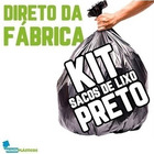 Kit Saco De Lixo 20 + 40 Lts Reforçado Preto Preto