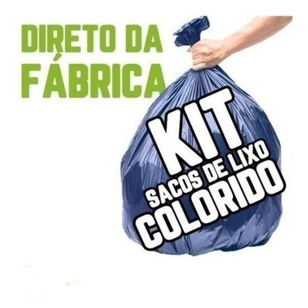 Kit Saco De Lixo 300un De 150l Reforçadíssimo Azul