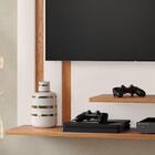 Kit Sala Com Painel Para Tv Smart Plus Off White/nature E Apa