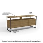 Kit Sala De Estar Industrial Com Rack E Estante Kappesberg Fr