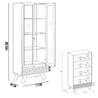 Kit Sala De Jantar Aparador Mason 04 Portas Com Cristaleira G