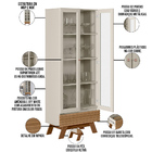 Kit Sala De Jantar Aparador Mason 04 Portas Com Cristaleira G
