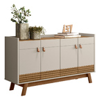 Kit Sala De Jantar Aparador Mason 04 Portas Com Cristaleira G