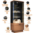 Kit Sala De Jantar Aparador Valentim B01 Com Cristaleira Domi