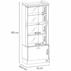 Kit Sala De Jantar Aparador Valentim B01 Com Cristaleira Domi