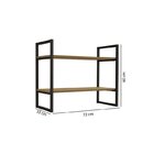 Kit Sala De Jantar Industrial Com Mesa/bancos/nichos/estantes