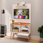 Kit Sala Estar Completa Painel Tv 32" Prateleira Suspensa Rac