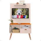 Kit Sala Estar Completa Painel Tv 32" Prateleira Suspensa Rac