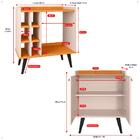 Kit Sala Jantar Cozinha Aparador Adega Nicho Buffet Linea 2 P