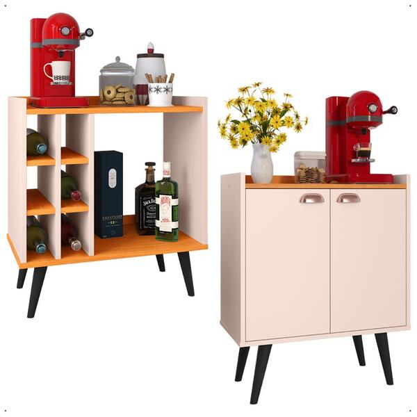 Kit Sala Jantar Cozinha Aparador Adega Nicho Buffet Linea 2 P