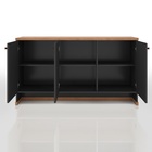 Kit Sala Jantar E Estar Aparador 3 Portas E Livreiro Berlin -