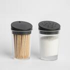 Kit Saleiro E Paliteiro Preto