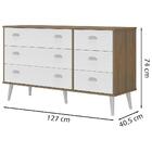 Kit Sapateira 2 Portas E Comoda 6 Gavetas Avela Branco Hec