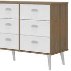 Kit Sapateira 2 Portas E Comoda 6 Gavetas Avela Branco Hec