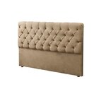 Kit Sapateira Baú + Cabeceira Sonho Casal Suede Bege