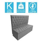 Kit Sapateira Baú + Cabeceira Sonho King Suede Cinza