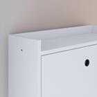 Kit Sapateira Vertical 3 Gavetas Basculantes Dark Branco E 2