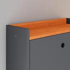 Kit Sapateira Vertical 3 Gavetas Basculantes Dark E 2 Mesinha