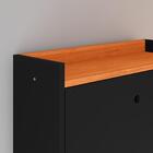 Kit Sapateira Vertical 3 Gavetas Basculantes Dark Preto/cinam