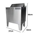 Kit Sauna Seca 9kw + Seixo + Luminária Impercap - Até 16 5m³