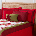 Kit Savana Queen Casa Dona 7 Peças Floral Vermelho