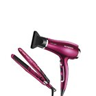 Kit Secador E Prancha Mondial Kt-88 Chrome Pink Line