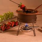 Kit Serviço Fondue Antiaderente Chocolate 7 Peças Forma Inox