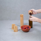 Kit Servir E Temperar Com Moedor Abridor Em Bambu 4 Pç Oikos