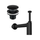 Kit Sifão Banheiro E Válvula Click Black Matte Deca