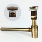 Kit Sifão C/ Válvula Click Bronze Antigo Pia/cuba/lavabo