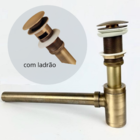 Kit Sifão C/ Válvula Click Bronze Antigo Pia/cuba/lavabo