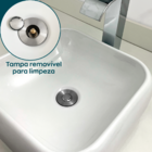 Kit Sifão Flexível Sanfonado Cromado Lavatório E Válvula Clic