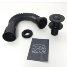 Kit Sifão Preto Flexível De Pia Banheiro E Válvula Inox 7/8 P