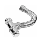 Kit Sifão Sanfonado Copo Pvc + Válvula Click