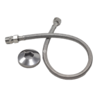 Kit Sifão Sanfonado Cromado + Engate Flexivel Trançado 40 Cm