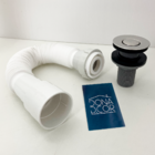 Kit Sifão Sanfonado Universal Válvula 7/8  Abs Ralo Click De