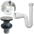 Kit Sifão Sanfonado Universal Válvula 7/8  Abs Ralo Click De