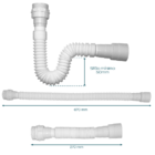 Kit Sifão Sanfonado Universal Válvula 7/8  Abs Ralo Click De