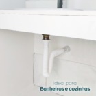 Kit Sifão Sanfonado Universal Válvula 7/8  Abs Ralo Click De