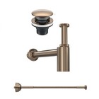 Kit Sifão Válvula E Ligação Flexível Rígido Corten Mate Deca