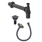 Kit Sifão Válvula E Mangueira Flexível Grafite Brilho Fani